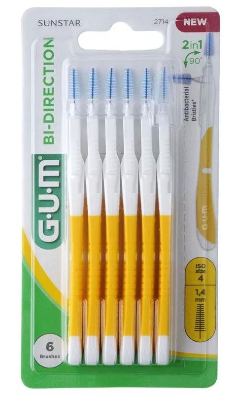 Gum Bi-Direction XL Cepillo Interdental 2714 1,4 mm 6 Uds