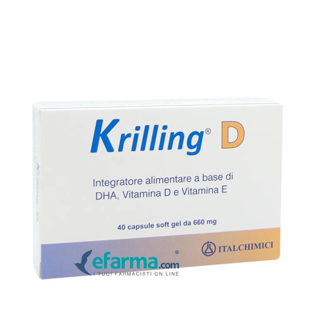 Krilling D Integratore Omega 3 Antiossidante 40 Capsule