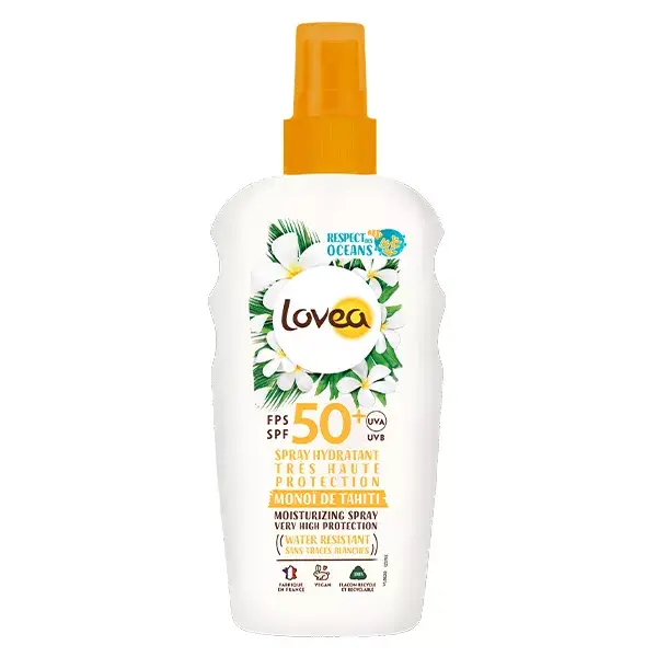 Lovea Solaire Spray Hydratant Monoï de Tahiti SPF50+ 150ml