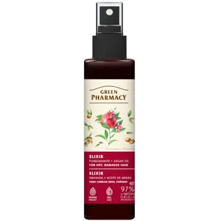 Greenpharmacy Elixir Cheveux Secs Abîmés Huile d&#39;Argan et Grenade 150 ml