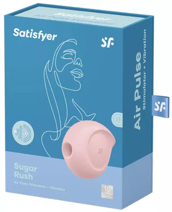 Satisfyer Pink Sugar Rush-stimulator en vibrator