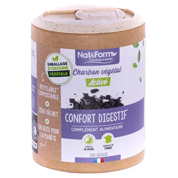 Nat & Form Eco Responsable Carbone Vegetale 200 capsule