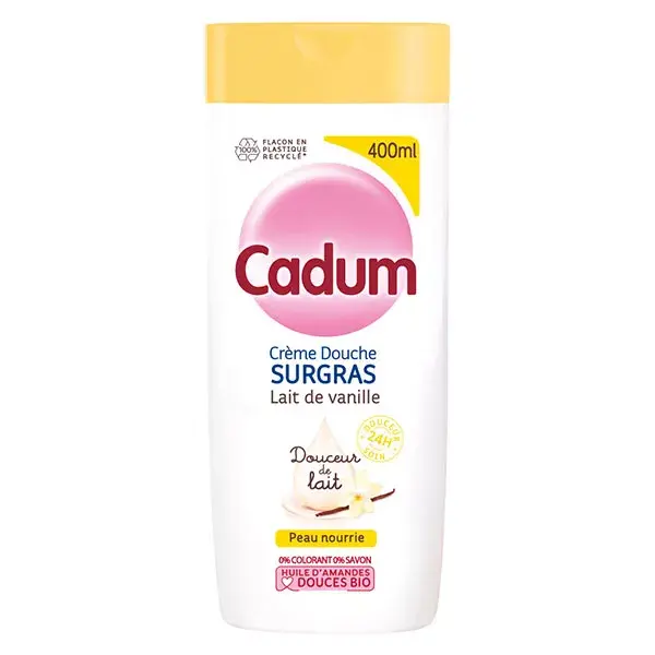 Cadum Superfatted Shower Gel Gentle Vanilla Milk 400ml