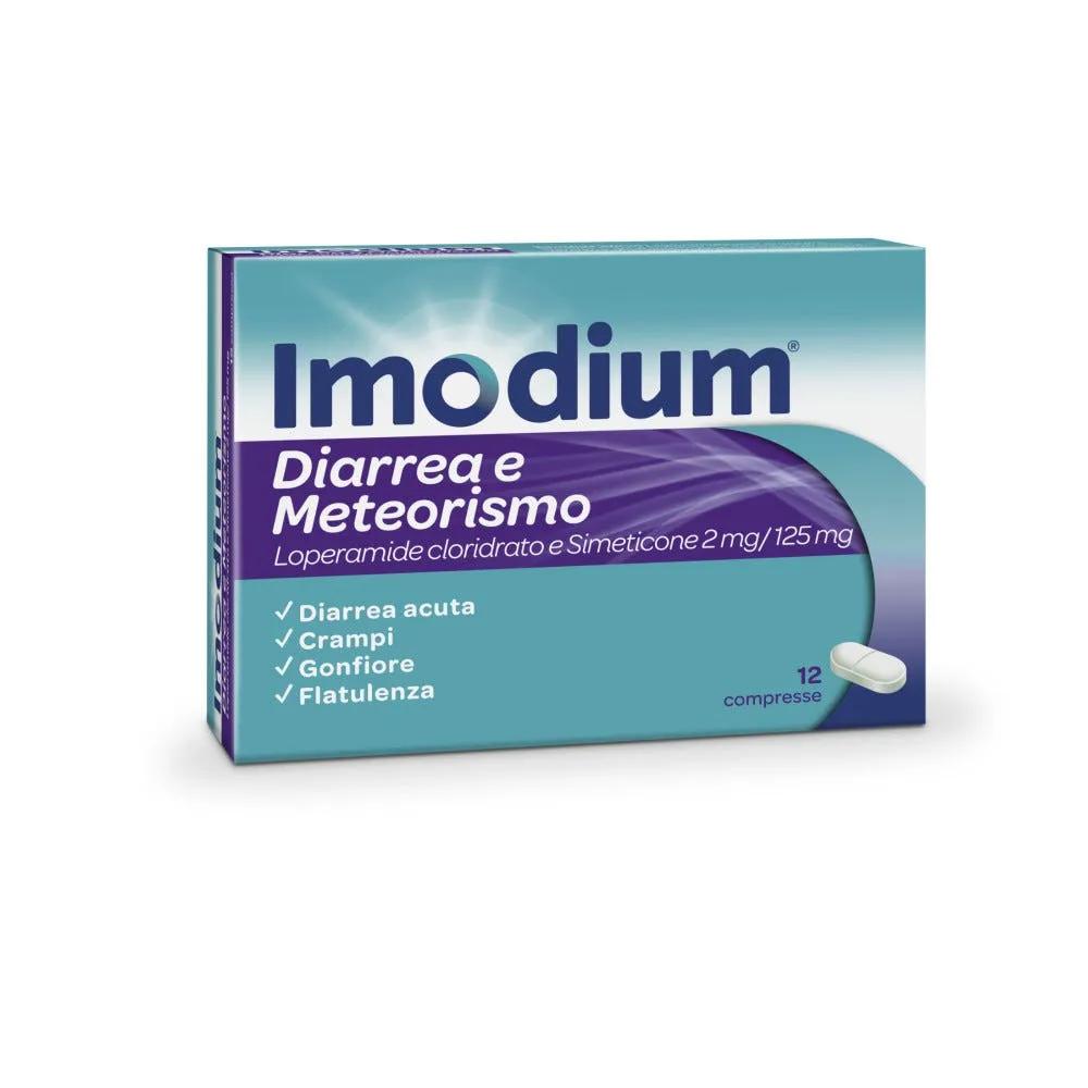 Imodium Diarrea e Meteorismo 12 Compresse