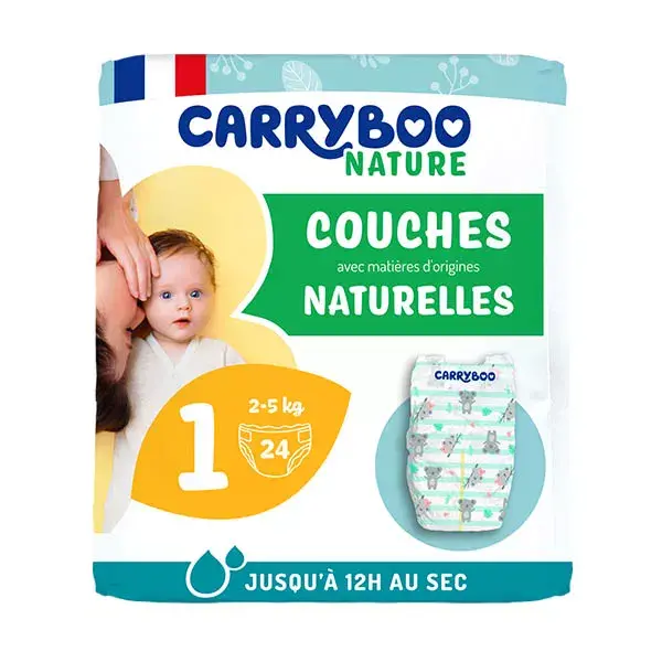 Carryboo Nature Pañales Naturales y Repollo Talla 1 (2-5kg)