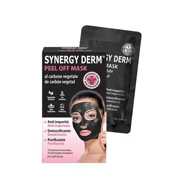 Incarose Synergy Derm Peel Off Mask Maschera Viso al Carbone Vegetale 4x7g