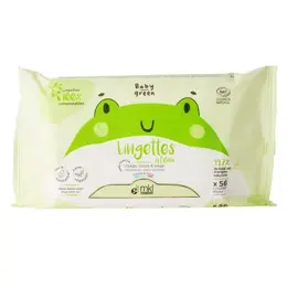 MKL Green Nature Baby Green Lingettes Cosmos Nat 56 Lingettes