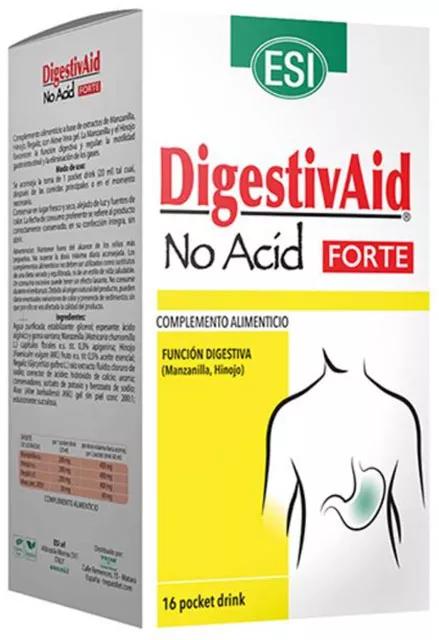 ESI Digestivaid No Acid Forte 16 Saquetas Liquidas