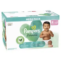 Pampers Harmonie Couches Taille 4 80 Couches 9kg - 14kg Protection Douce Pour La Peau