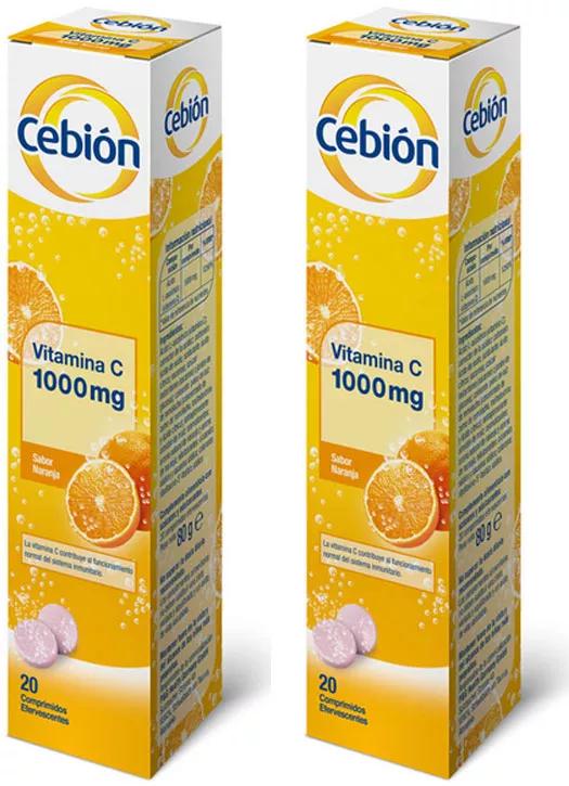 Cebion Vitamina C 1000 mg Defensas 2x20 Comprimidos Efervescentes