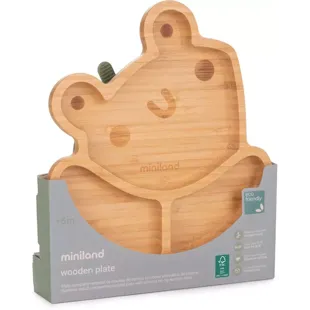 Miniland Bamboo Plate +6m Frog