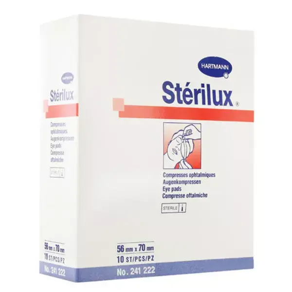 Hartmann Sterilux Ophthalmic Compresses 10 compresses 56 x 70mm