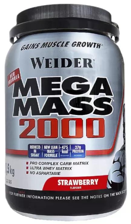 Weider Mega Mass 2000 Sabor Fresa 1,5 Kg