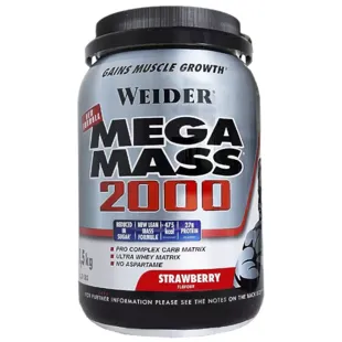 Weider Mega Mass 2000 Strawberry Flavor 1.5 Kg