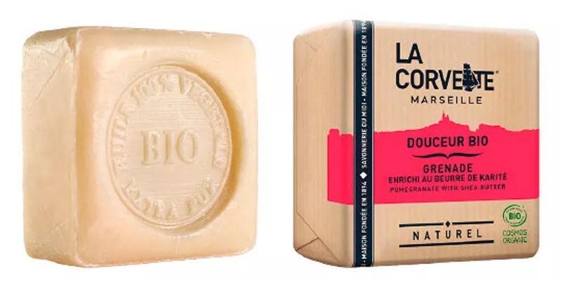 Savon Barre Grenade et Karité BIO La Corvette 100Gr