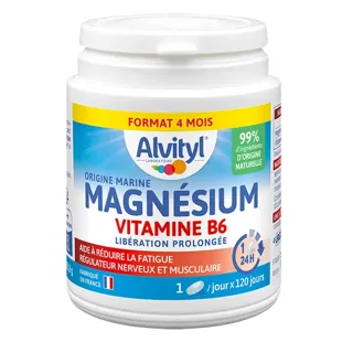 Alvityl Magnésium Vitamina B6 Liberazione Prolungata a partire da 12 anni 120 compresse