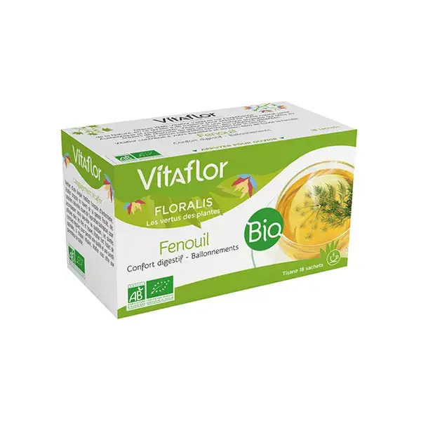 Vitaflor Bio Infusión Orgánica de Hinojo 18 Bolsitas