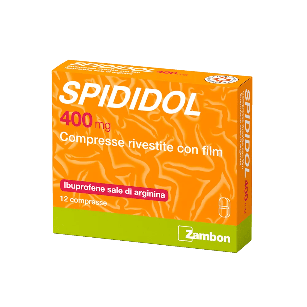 Spididol 400 mg Ibuprofene Sale di Arginina Analgesico 12 Compresse Rivestite