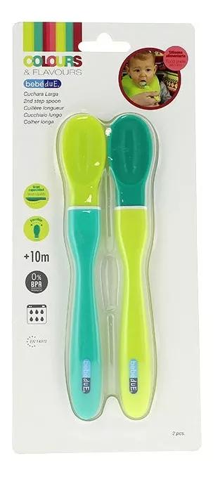 BebéDue Colher Larga +10m Colours & Flavours Verde