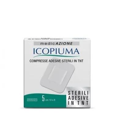 Icopiuma Compresse Oculari Adesive Sterili in TNT 7,2x5 cm 5 Pezzi