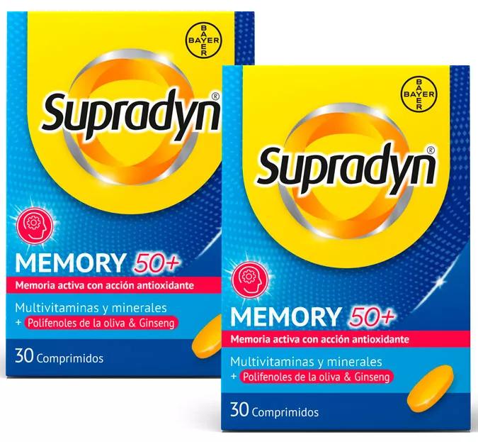 Supradyn Memory 50+ Vitaminas y Energía con Ginseng 2x30 Comprimidos