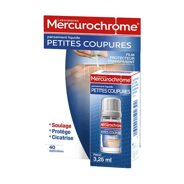 Mercurochrome Pansement Liquide Petites Coupures 3.25ml