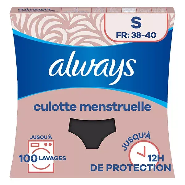 Always Culotte Menstruelle Lavable S Flux Modéré À Abondant 1 unité
