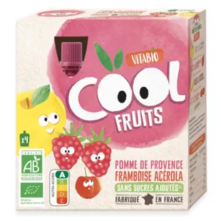 Vitabio Cool Fruits Pomme et Framboise 4x90 gr