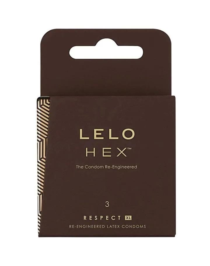 Lelo Hex Respect Preservativi XL Lattice Naturale 3 Pezzi