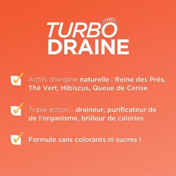 Forté Pharma TurboDraine Thé Pêche Draineur Minceur Elimination 500mL