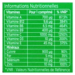 Berocca Immunité Flash Vitamine D et C Zinc Fer 30 comprimés effervescents