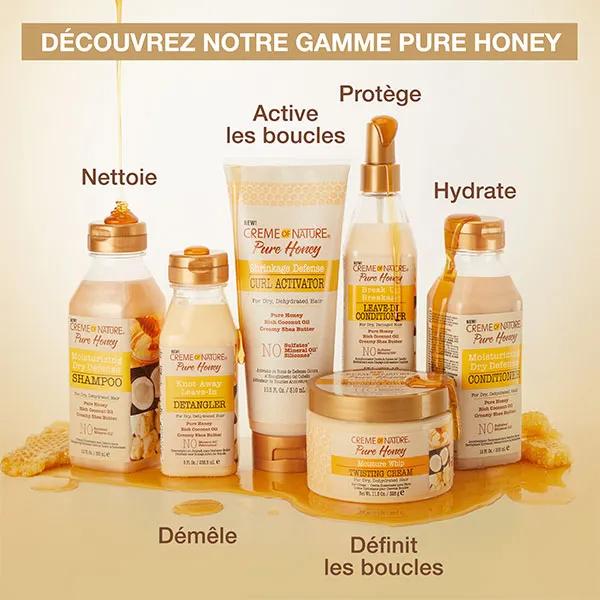 Creme of nature, Miel pura, Cuidado desenredante sin sulfatos, sin aclarado, 236,5ml