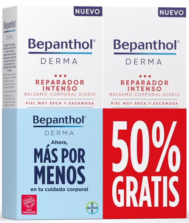 Bepanthol Derma Bálsamo Corporal Reparador Intenso 2x200 ml 2º a 50%