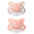 Suavinex Wild&amp;Free Mini Pacifier Physiological Silicone Teat SX Pro Pink -2-2m 2 pcs