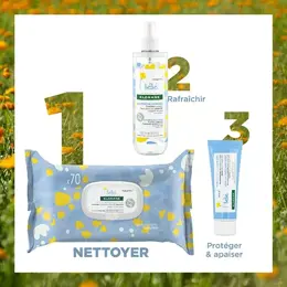 Klorane Bébé Calendula Lingette Nettoyante Douce Lot de 6 x 70 unités