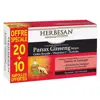 Herbesan Ginseng Gelée Royale 20 ampoules + 10 Offertes