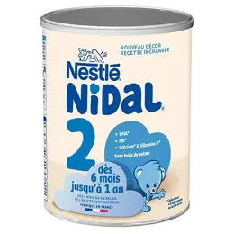 Nidal Lait en Poudre 2ème Âge 6-12m 800g