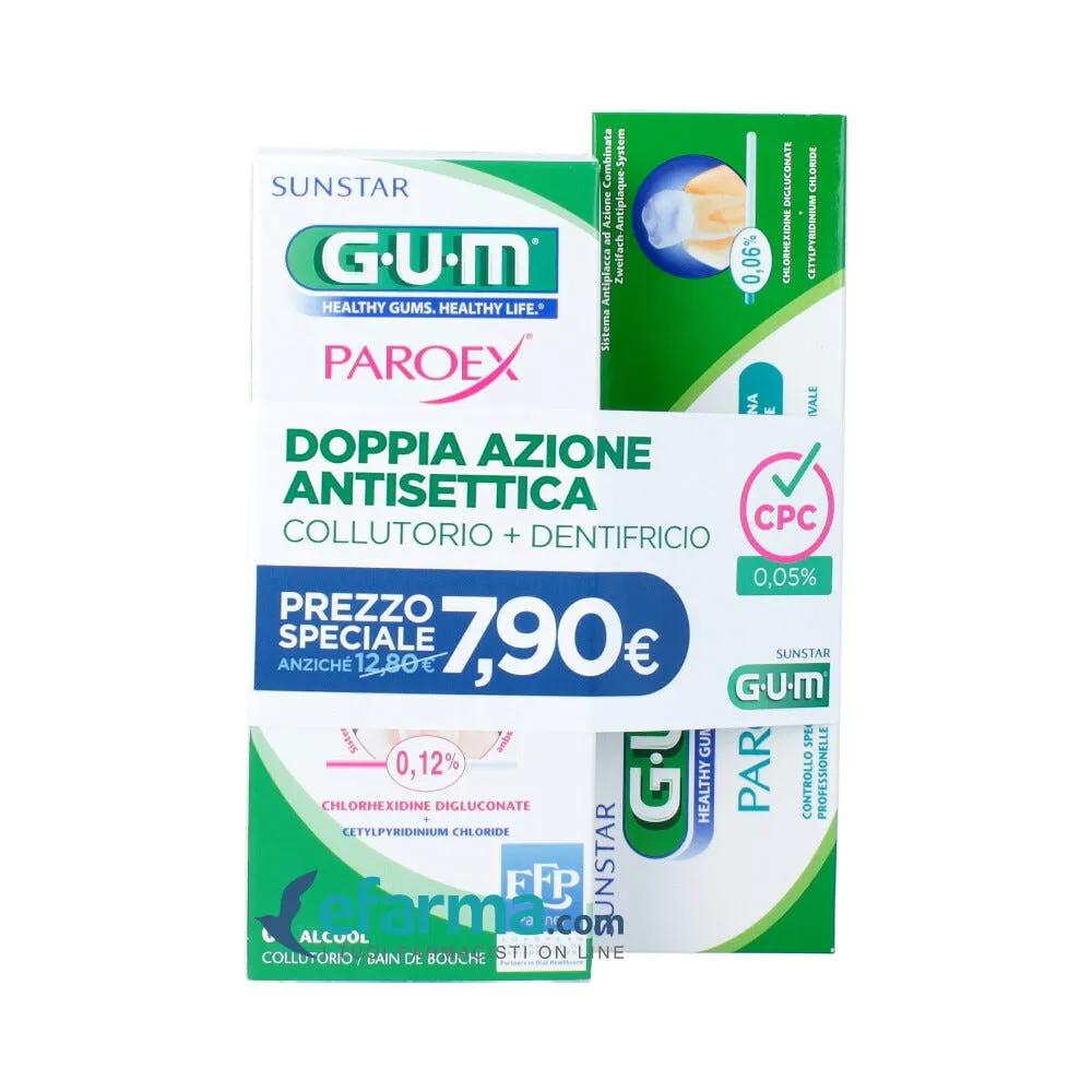 Gum Paroex 0,12% Bundle Pack Collutorio 300 ml + Dentifricio 75 ml