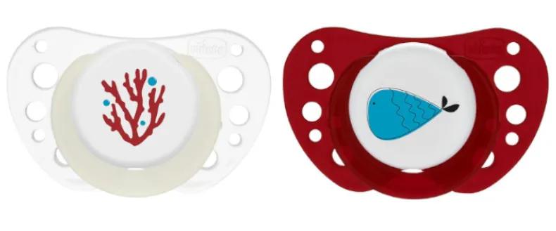 Chicco Air Sil Pacifier Luminous Red 16-36m 2 pcs