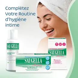 Saugella Cotton Touch Tampon Hygiénique sans Applicateur Flux Important - Pack 16