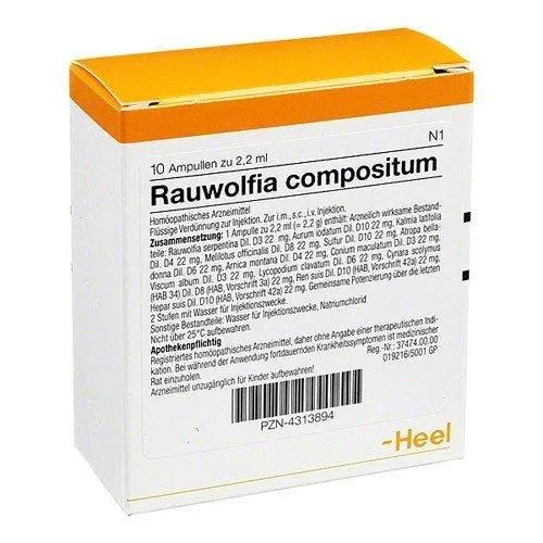 Guna Heel Rauwolfia Compositum Medicinale Omeopatico 10 Fiale