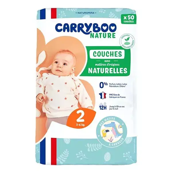 Carryboo Couches de nos régions Taille 2 (3-6kg)