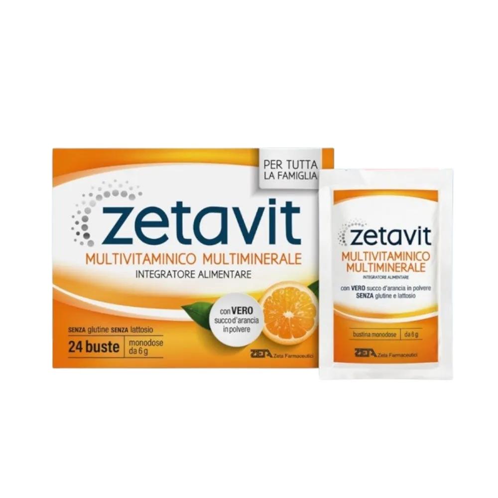 Zetavit Multivitaminico Multiminerale Integratore Per Stanchezza e Affaticamento 24 Bustine