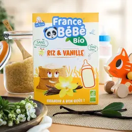 France Bébé Nutrition Céréales en Poudre Riz & Vanille +4m Bio 200g