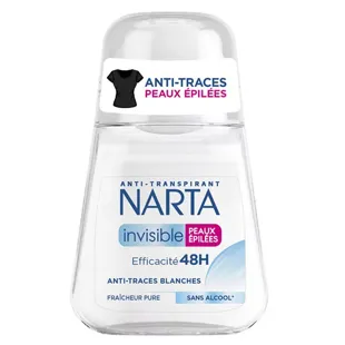 Narta Invisible Pelle Depilata Deodorante Roll-On Donna Anti Traspirante 48h 50ml