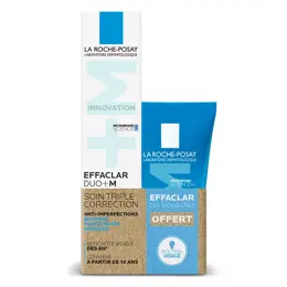 La Roche Posay Effaclar DUO+M 40ml + Gel Moussant Purifiant 50ml offert