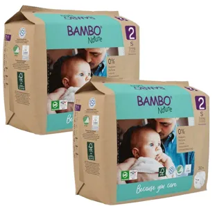 Bambo Nature Diapers T2 (3-6 Kg) 2x30 pcs