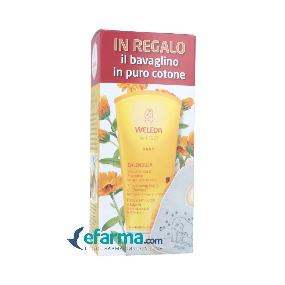 Weleda PROMO Baby Calendula BabyWash + Bavaglino in Cotone