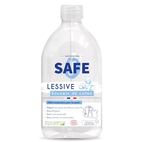 Safe Lessive Liquide Douceur de Coton Bio 1L