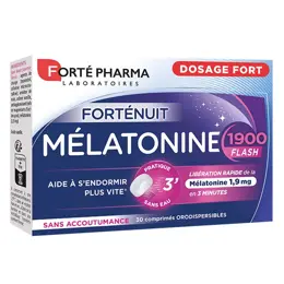 Forté Pharma Mélatonine 1900 Flash Sommeil Endormissement facilité 30 comprimés